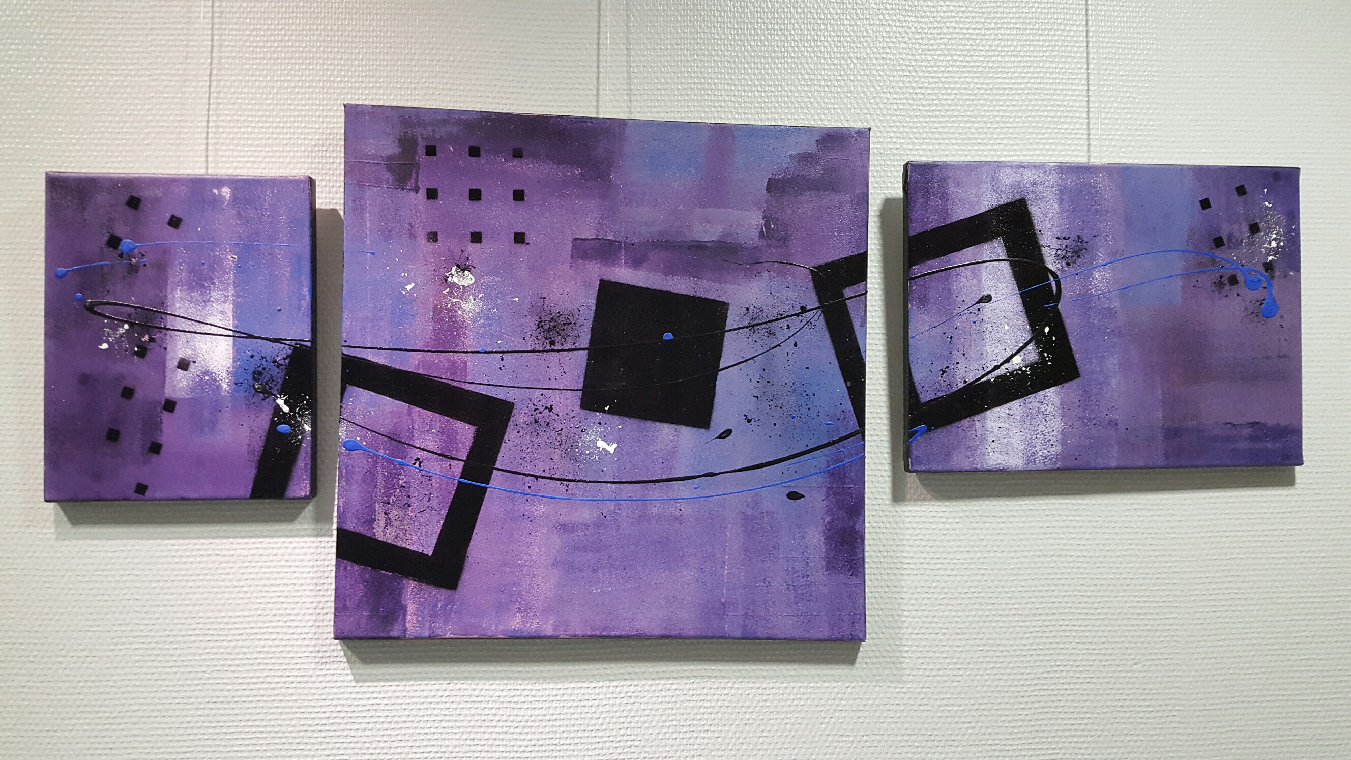 Trio carré violet